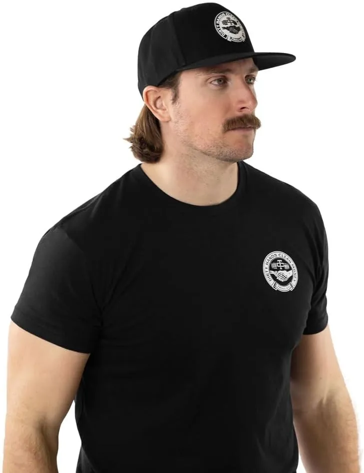 TROLL CO. CLOTHING Dirty Hands Clean Money Meshback Hat - Black, Adjustable Snapback, Curved Brim, One Size Fits Most
