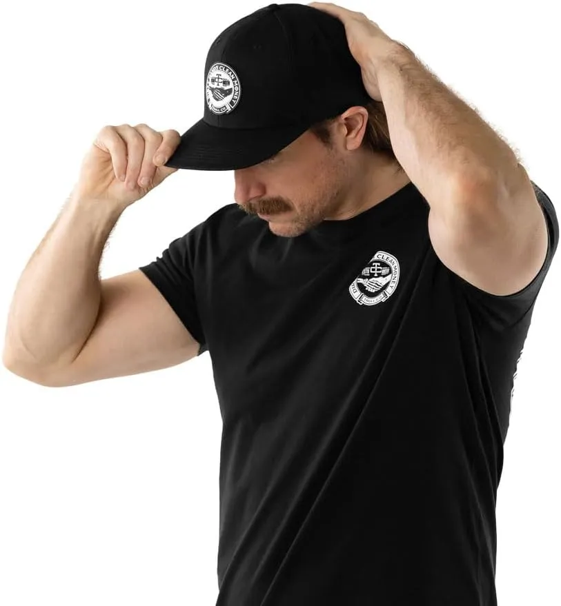 TROLL CO. CLOTHING Dirty Hands Clean Money Meshback Hat - Black, Adjustable Snapback, Curved Brim, One Size Fits Most