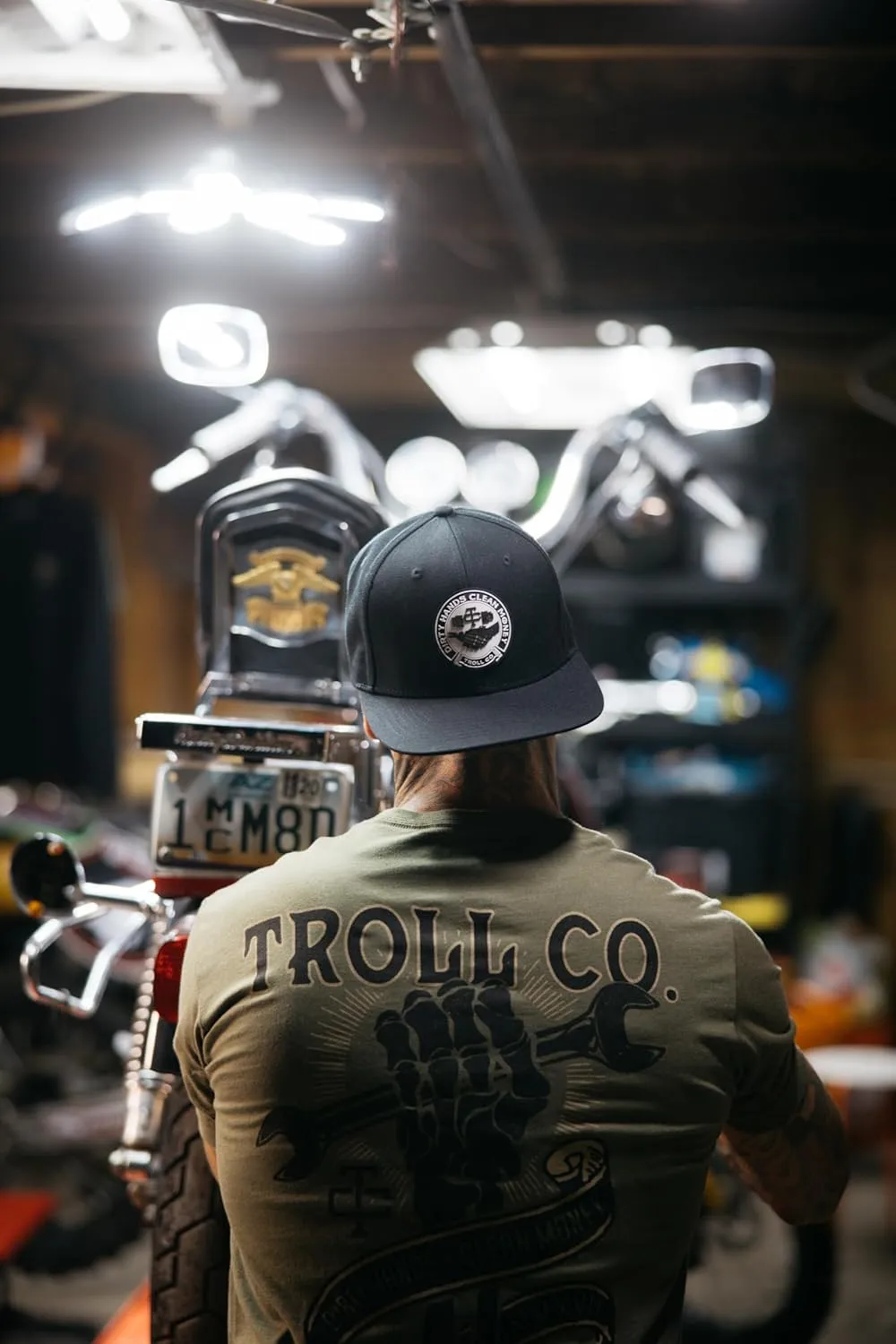 TROLL CO. CLOTHING Dirty Hands Clean Money Meshback Hat - Black, Adjustable Snapback, Curved Brim, One Size Fits Most