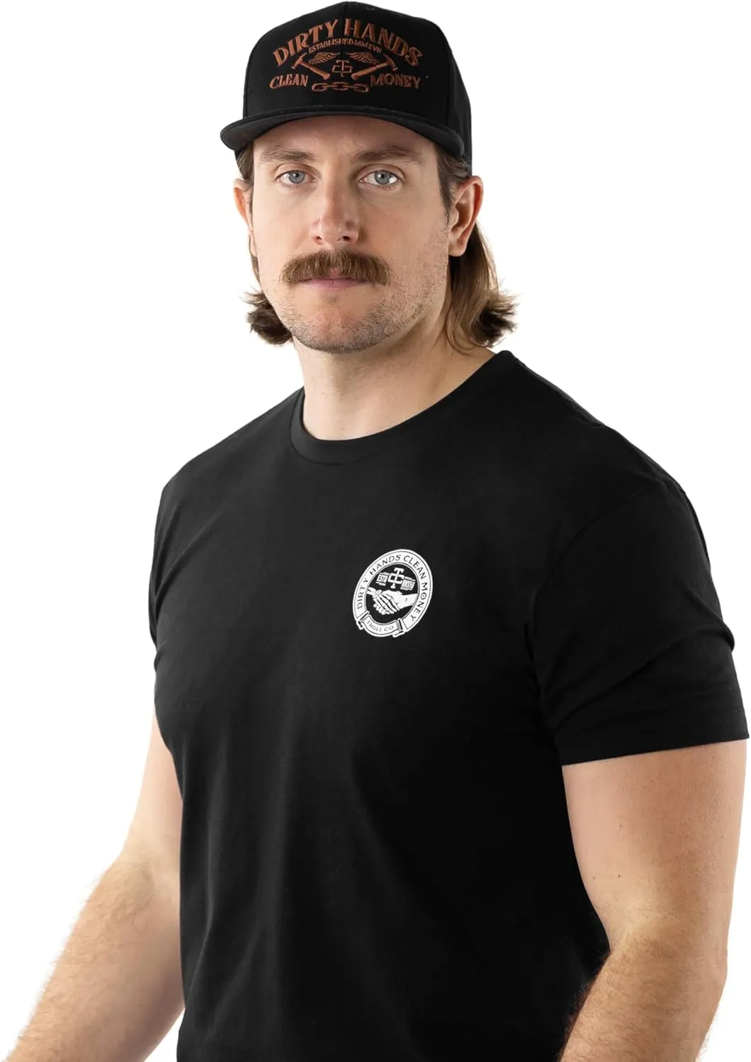 TROLL CO. CLOTHING Dirty Hands Clean Money Meshback Hat - Black, Adjustable Snapback, Curved Brim, One Size Fits Most
