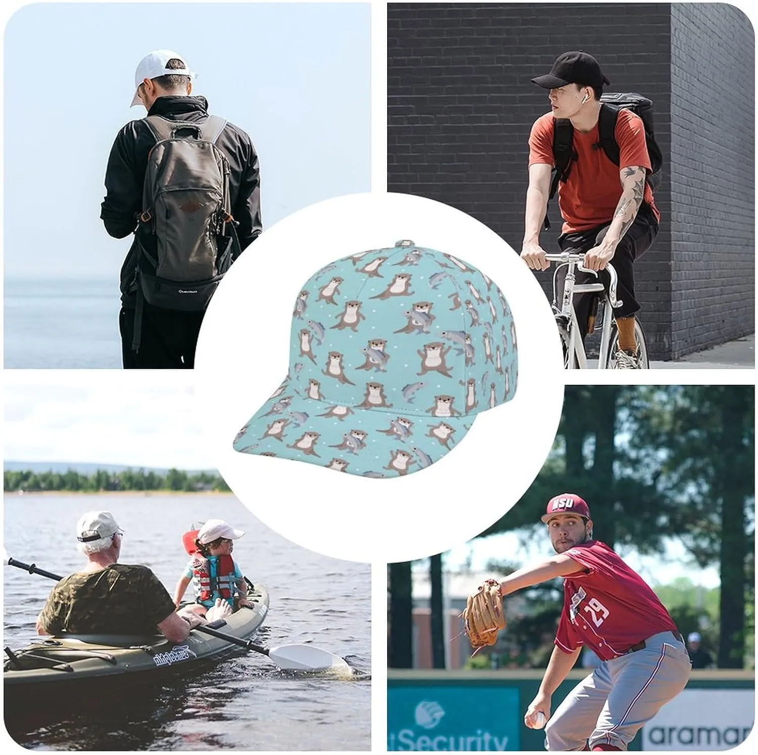 Unisex Snapback Baseball Cap Cool Hip Hop Hat for Outdoor Activities