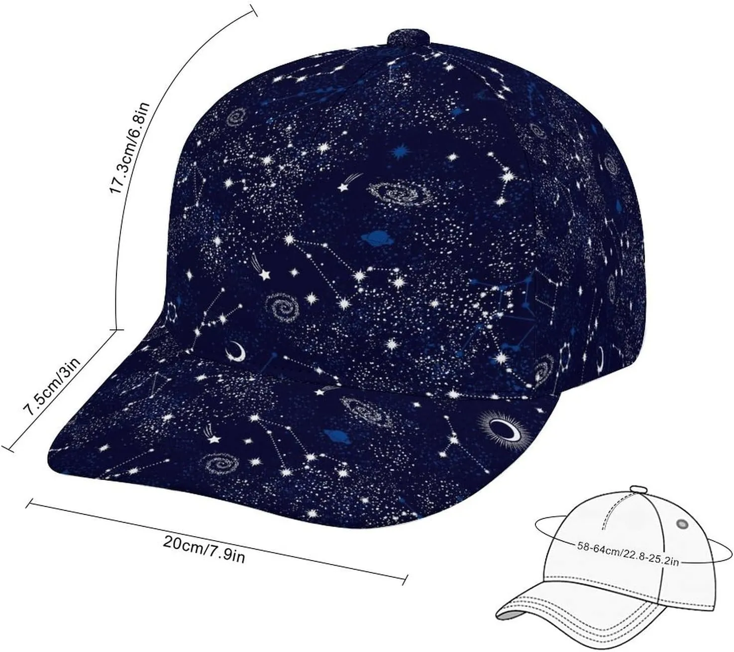Unisex Snapback Baseball Cap Cool Hip Hop Hat for Outdoor Activities