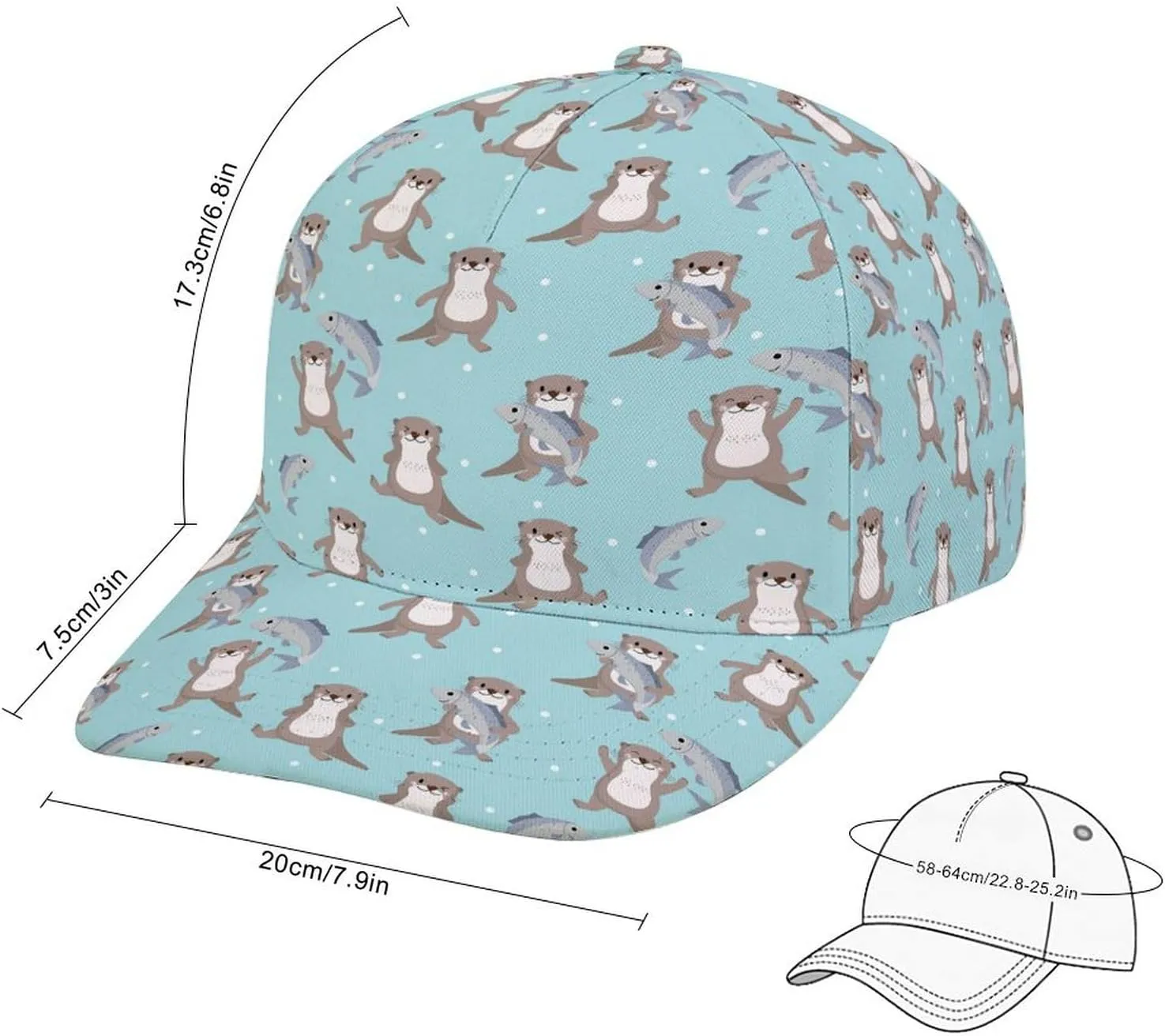 Unisex Snapback Baseball Cap Cool Hip Hop Hat for Outdoor Activities