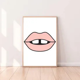 Wall Art Pale Pink Lips