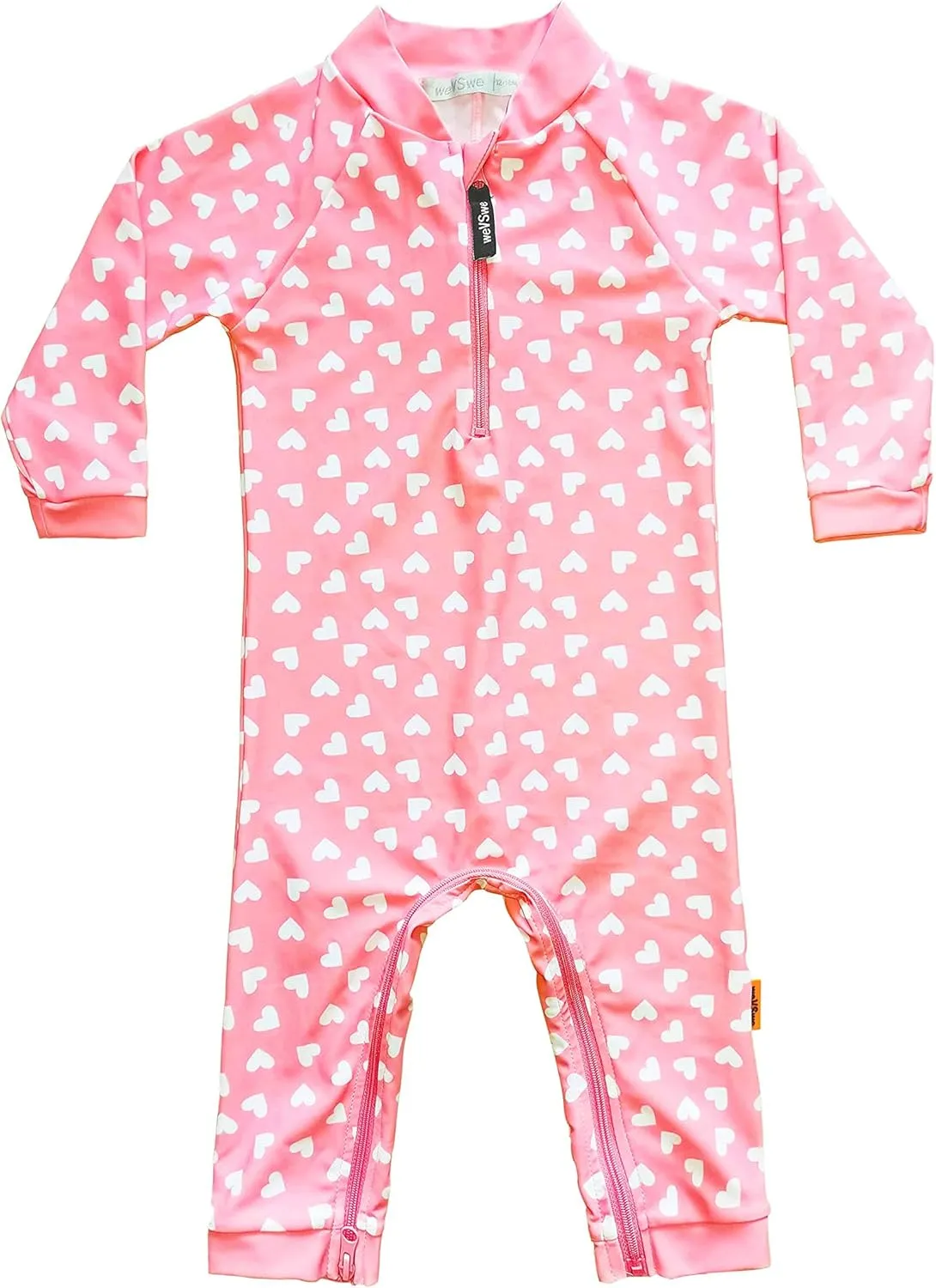 weVSwe Baby Girl Toddler Rash Guard Swimsuit Sun Protection Beachwear Zipper Bathing Suit 0-3 Years